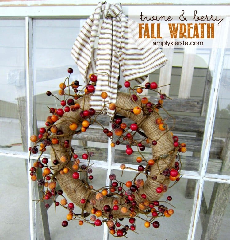 Twine & Berry Fall Wreath | simplykierste.com