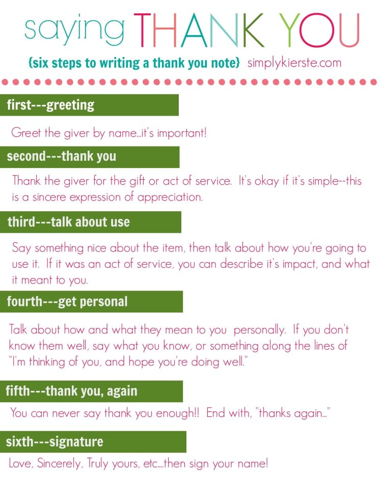 How to write a thank for a gift