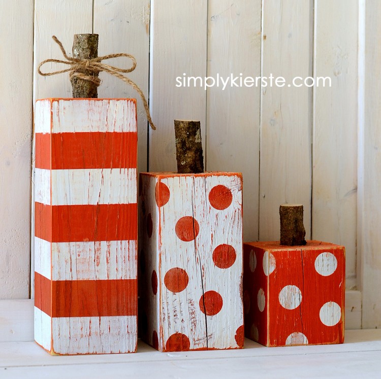4x4 striped & polka dot pumpkin | simplykierste.com