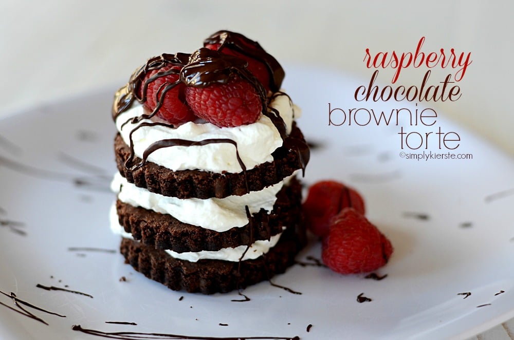 Raspberry Chocolate Brownie Torte | simplykierste.com