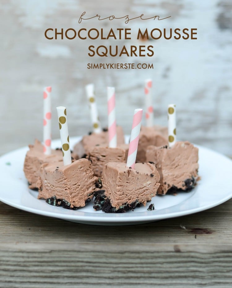 Frozen chocolate mousse bites | simplykierste.com
