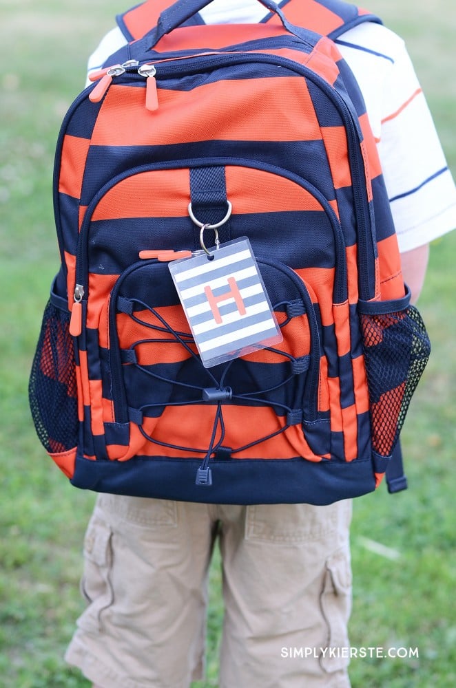Monogrammed Backpack Tags | simplykierste.com
