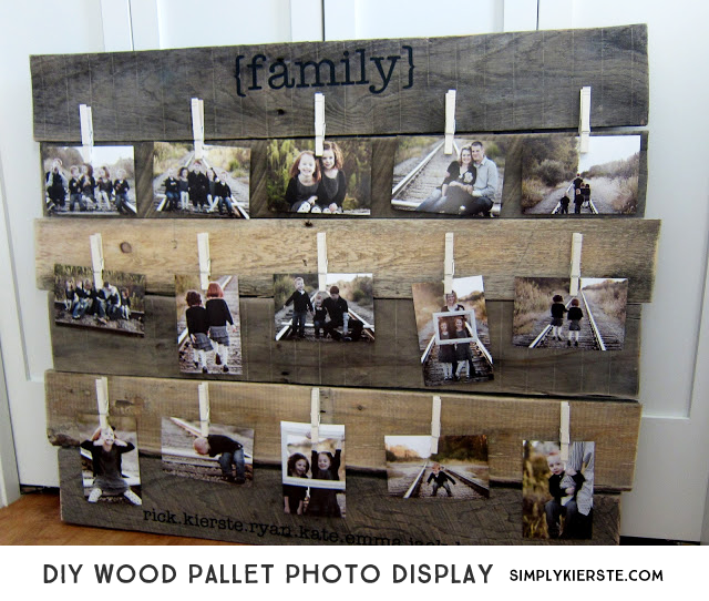 DIY Wood Pallet Photo Display| simplykierste.com
