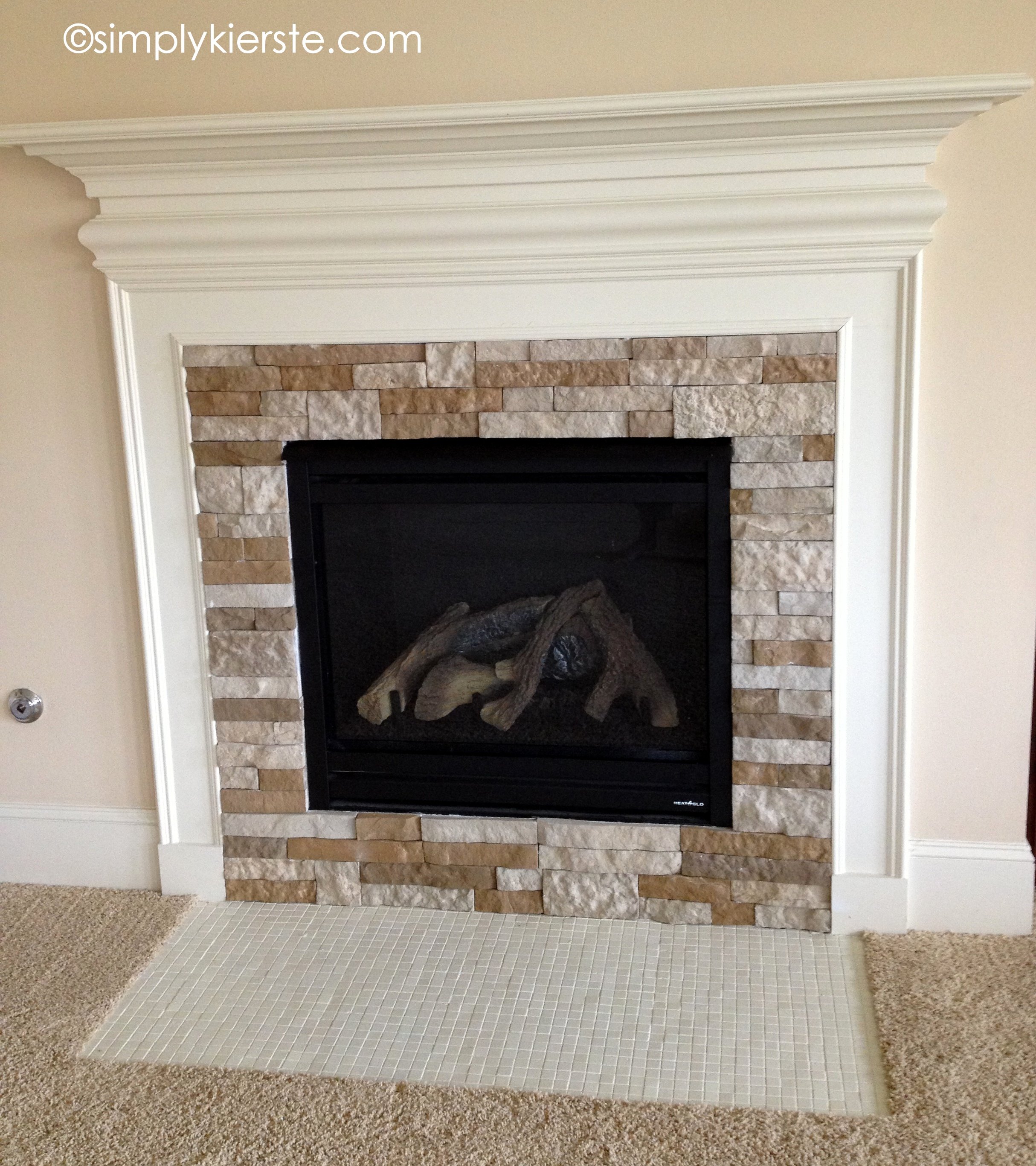 Fireplace Makeover Using Airstone