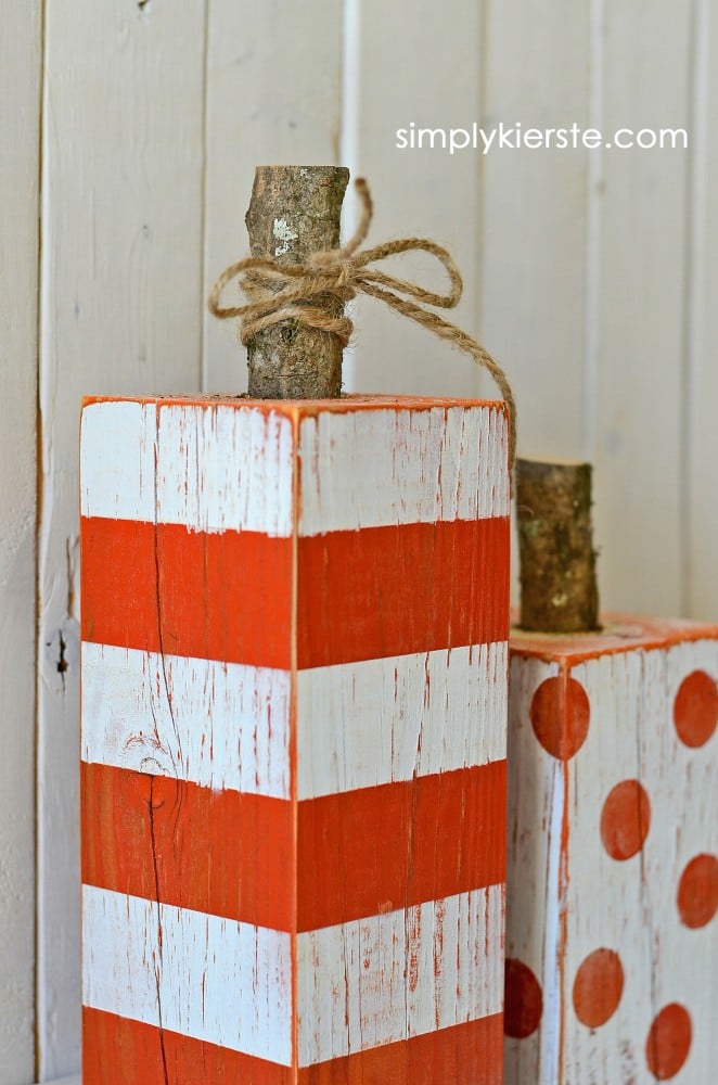 4x4 striped and polka dot pumpkins | simplykierste.com