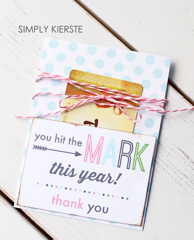 Teacher Gift Card Holder | FREE printable | simplykierste.com