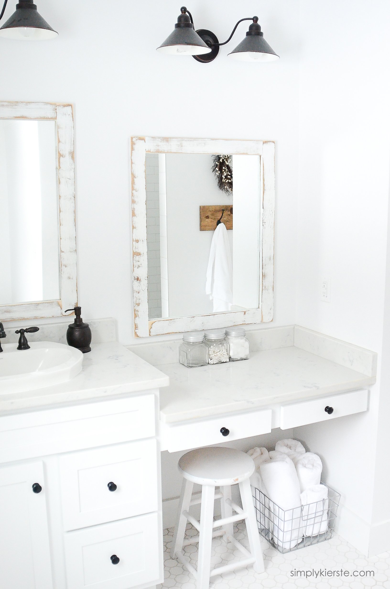 Farmhouse Bathroom DIY Framed Mirrors Simply Kierste Design Co